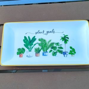 Plant goals serving plate or decor
